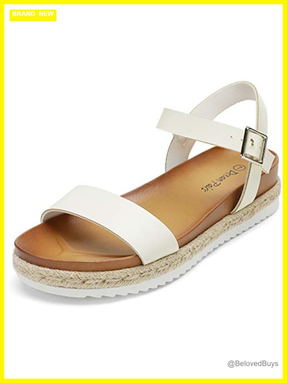 Open Toe Ankle Strap Espadrille Flatform Wedge Sandals - Casual
